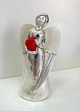 Angelo in resina argentata con