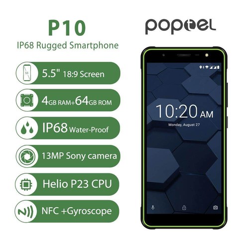 Poptel p10 rugged smartphone - rugged,