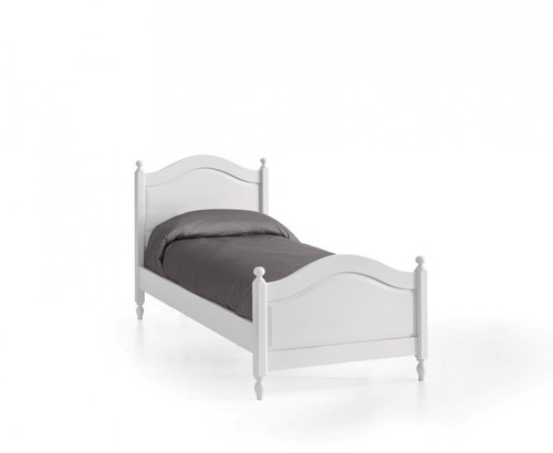 Letto singolo bianco opaco in - letto,