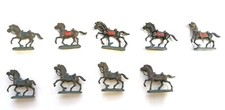 Atlantic Far West Story - 7°Cavalry 1004 -Lotto Composto da 9 Cavalli Scala 1/72