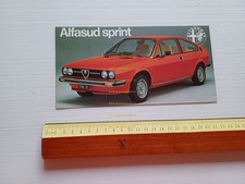 Alfa Romeo Alfasud Sprint 1.3-1.5 1978 depliant italiano originale