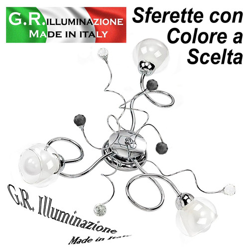 Plafoniera moderna cromata - moderna, 3