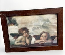 Quadro Dipinto Angeli Olio Su Tela 40x30 CM con telaio unico Mitologico