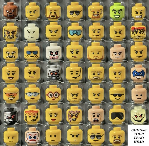 Lego minifigure heads - heads, ~