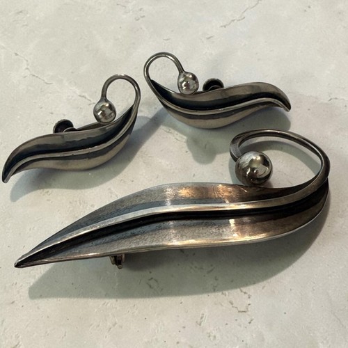 Set orecchini spilla argento