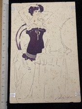 CARTOLINA DIPINTA  MANO LUIGI