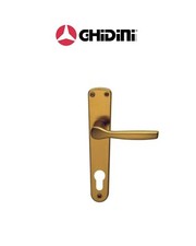 COPPIA MANIGLIE CON PLACCA PORTE INTERNE GHIDINI GABRY  BRONZO SATINATO YALE