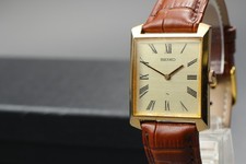 Orologio da uomo vintage 1977 Seiko Chariot 2220-3190 Gold Tank HI-BEAT caric...
