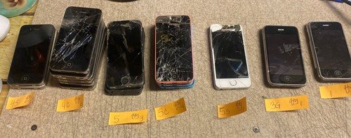 Various iphones - iphones, parts)