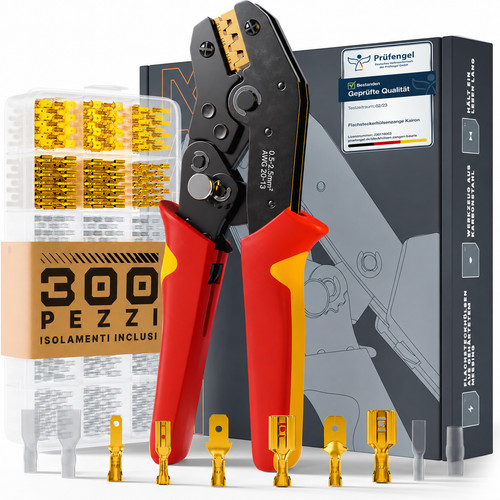 Set pinze crimpatrici con - set,