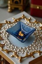 Portacaramelle Porta bon bon italian cobalt glass vetro IVV