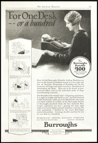 1927 burroughs portatile - 1927,