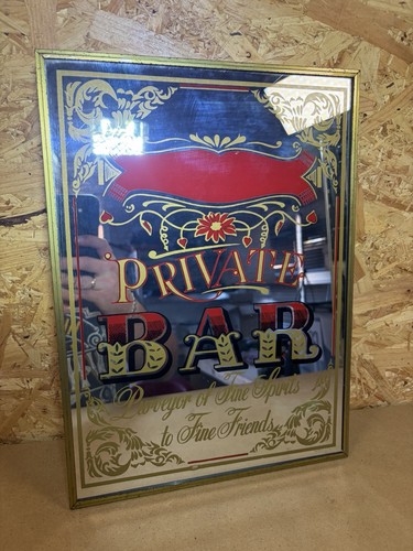 Insegna specchio bar privato - insegna,