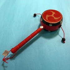 Den Den Daiko Tamburo Giocattolo Tradizionale Giapponese per Carezza Bambino Kyoto Giappone