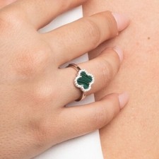 ANELLO QUADRIFOGLIO VERDE