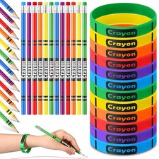 96 Pcs Crayon Themed Pencils