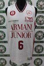 maglia canotta basket ARMANI MILANO TG L shirt maillot trikot jersey