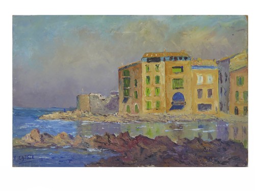 Dipinto olio firmato veduta - dipinto,