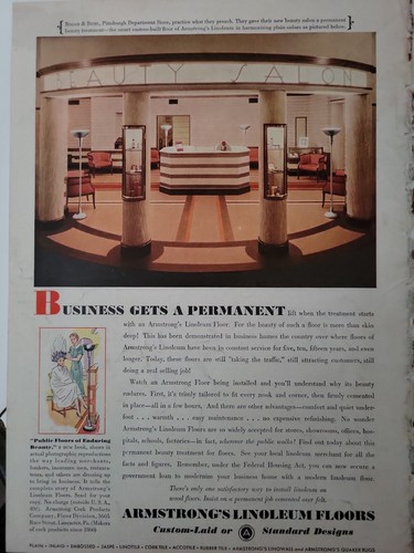 1936 armstrong linoleum - 1936, armstrong's