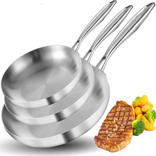 Set Padelle Wok Acciaio Inox