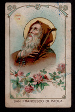 B1 ANTICO Santino  Holy Card SAN FRANCESCO DI PAOLA  CROMO