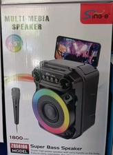 KARAOKE CASSA PORTATILE BLUETOOTH CON MICROFONO USB MICRO SD MP3 FM