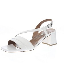 L'amour Sandali In Vernice Con Tacco Bianco - Taglia 38 [24.5cm] Scarpe Donna