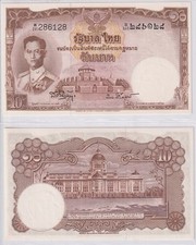 Thailandia 10 Baht ND 1953 P