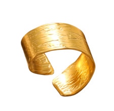 Anello in Acciaio SS 316L placcato ORO 13K