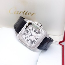 Cartier 35.6mm Silver Opaline