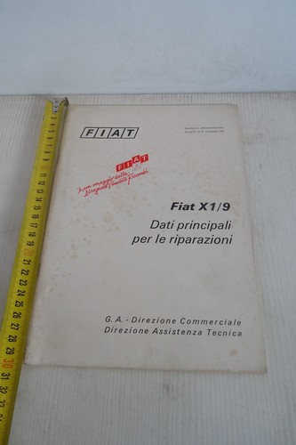 Fiat dati principali per - x1/9,