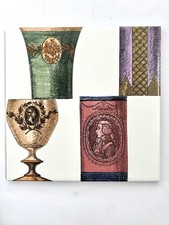 CERAMICA BARDELLI PIERO FORNASETTI BICCHIERI PIASTRELLA 20 X 20