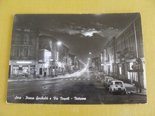 (FG.M04) SORA - PIAZZA GARIBALDI e VIA NAPOLI notturno, auto (vg 1981, spaziani)