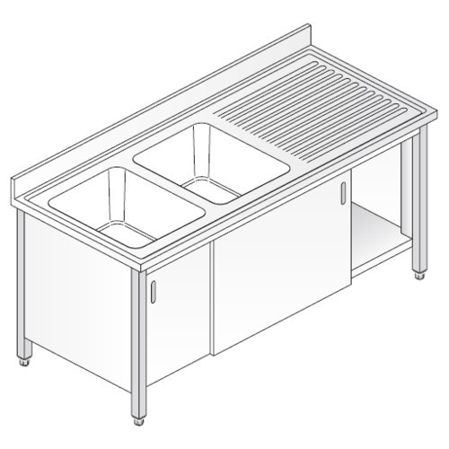 Lavello 180x70x85 acciaio inox