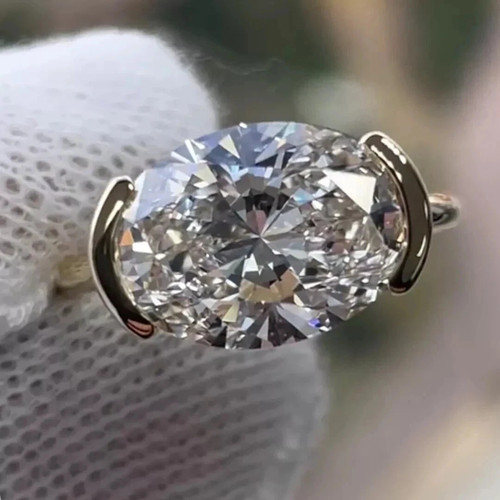 Oval moissanite bezel - oval,