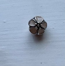 Pandora Clip Pensionato Argento Sterling Fiori di Ciliegio con Smalto Rosa