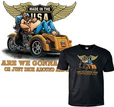 Triker Biker T-Shirt Vintage American Trike Vintage Maglietta Divertente Moto *4256