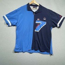 Polo vintage BUGLE BOY uomo XL blocco colore blu settanta 7 anni 90