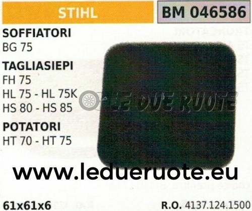 41371241500 spugna filtro aria - 41371241500,