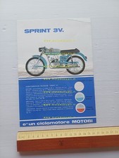 Motobi 50 Sprint 3V 1969 depliant originale ciclomotore italiano brochure moped