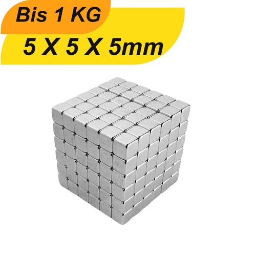 Magneti neodimio 5x5x5 - al, mm