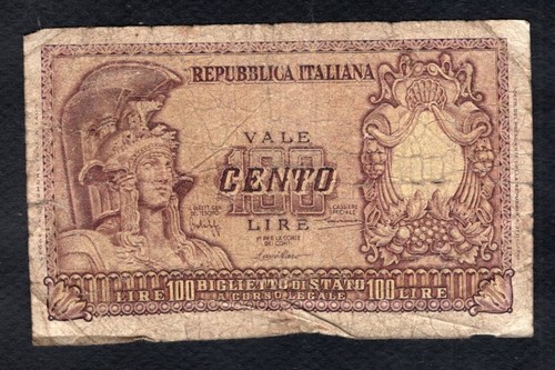 Italie 100 lire 1951 - 1951, elmata