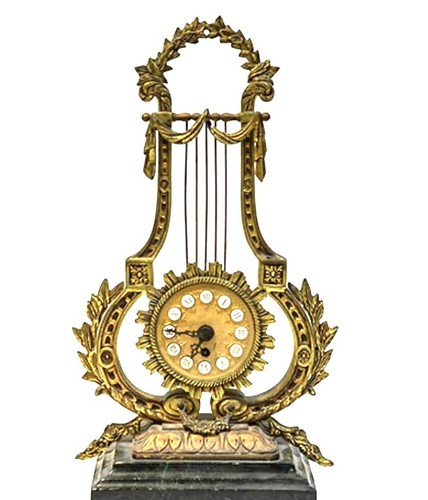 Raro orologio pendolo lira - a,