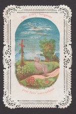 Agnus Dei - Bouasse Lebel -Image pieuse dentelle - Canivet - Santino F108