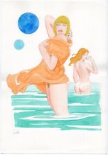 LEONE FROLLO - Bozzetto originale matita e acquarello