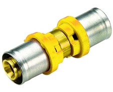 RACCORDO DIRITTO INTERMEDIO PER TUBO MULTISTRATO A PRESSARE PER GAS MODELLO A...