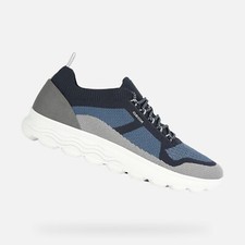 Scarpe Sneakers Geox U Spherica A Blu e grigio SCONTO
