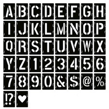 Stencil per lettere - e, numeri