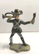 Soldatino in Gomma ISAS - Confederato con Tromba e Torcia - Basetta Originale