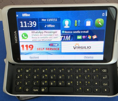 Nokia 16gb silver nuovo - e7-00,